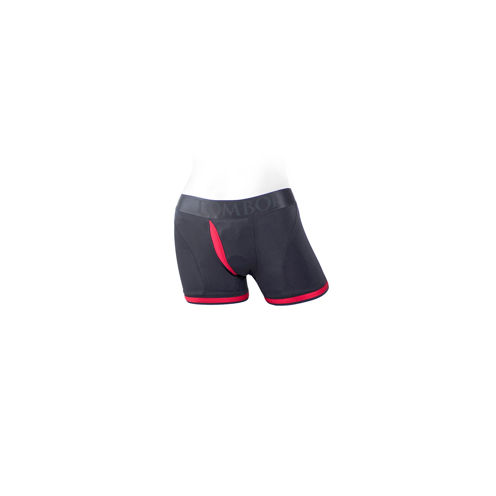 SpareParts Tomboii Nylon Boxer Briefs Harness - Black/Red XXS