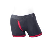 Boxer Tomboii de Nylon con Arnés Negro/Rojo Talla XL