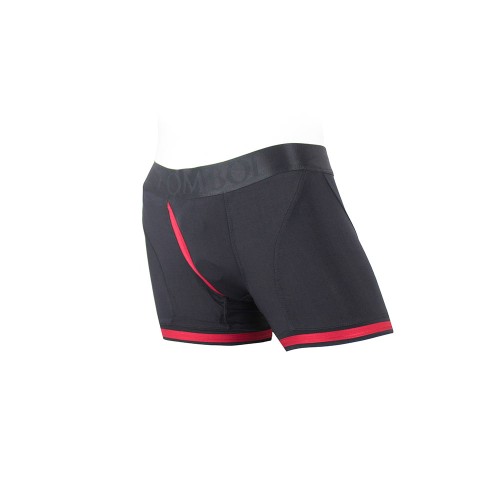 Boxer Tomboii de Nylon con Arnés Negro/Rojo Talla XL