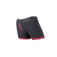 Briefs de Arnés de Nylon Tomboii Negro Rojo 2XL