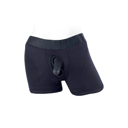 SpareParts Tomboii Boxer Breifs de Rayón con Arnés Negro Talla M