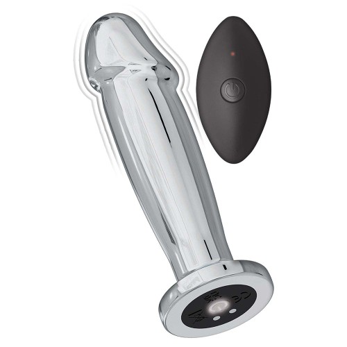 Nasstoys Plug Anal Vibrante de Metal Ecstasy Plata con Control Remoto