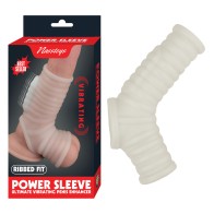 Mejorador de Pene con Vibración y Textura Ribeteada Nasstoys Power Sleeve Blanco