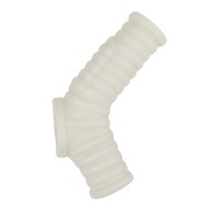 Nasstoys Vibrating Ribbed Fit Penis Enhancer Power Sleeve White