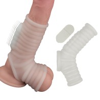 Nasstoys Vibrating Ribbed Fit Penis Enhancer Power Sleeve White