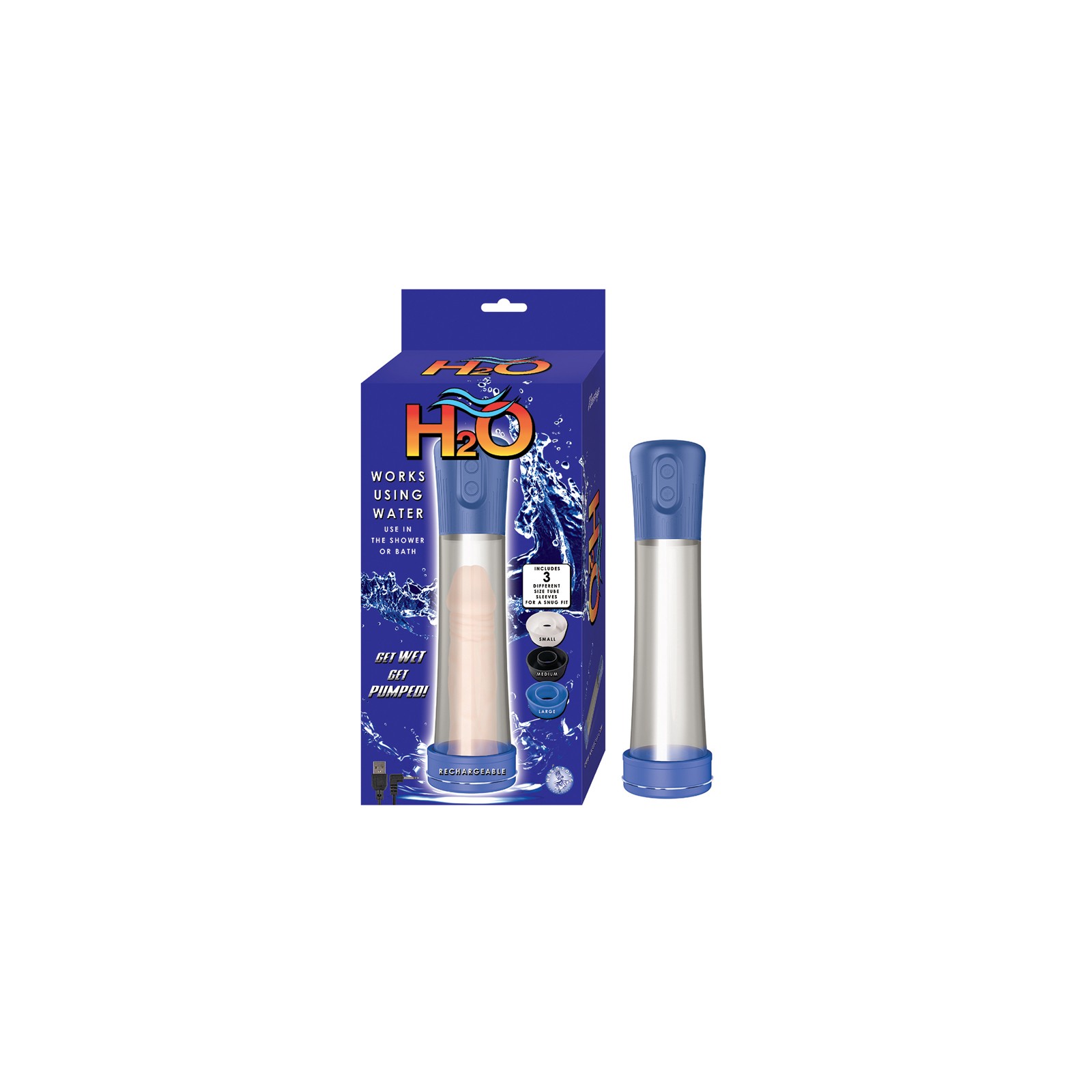 Bomba de Pene Recargable Nasstoys H2O Azul