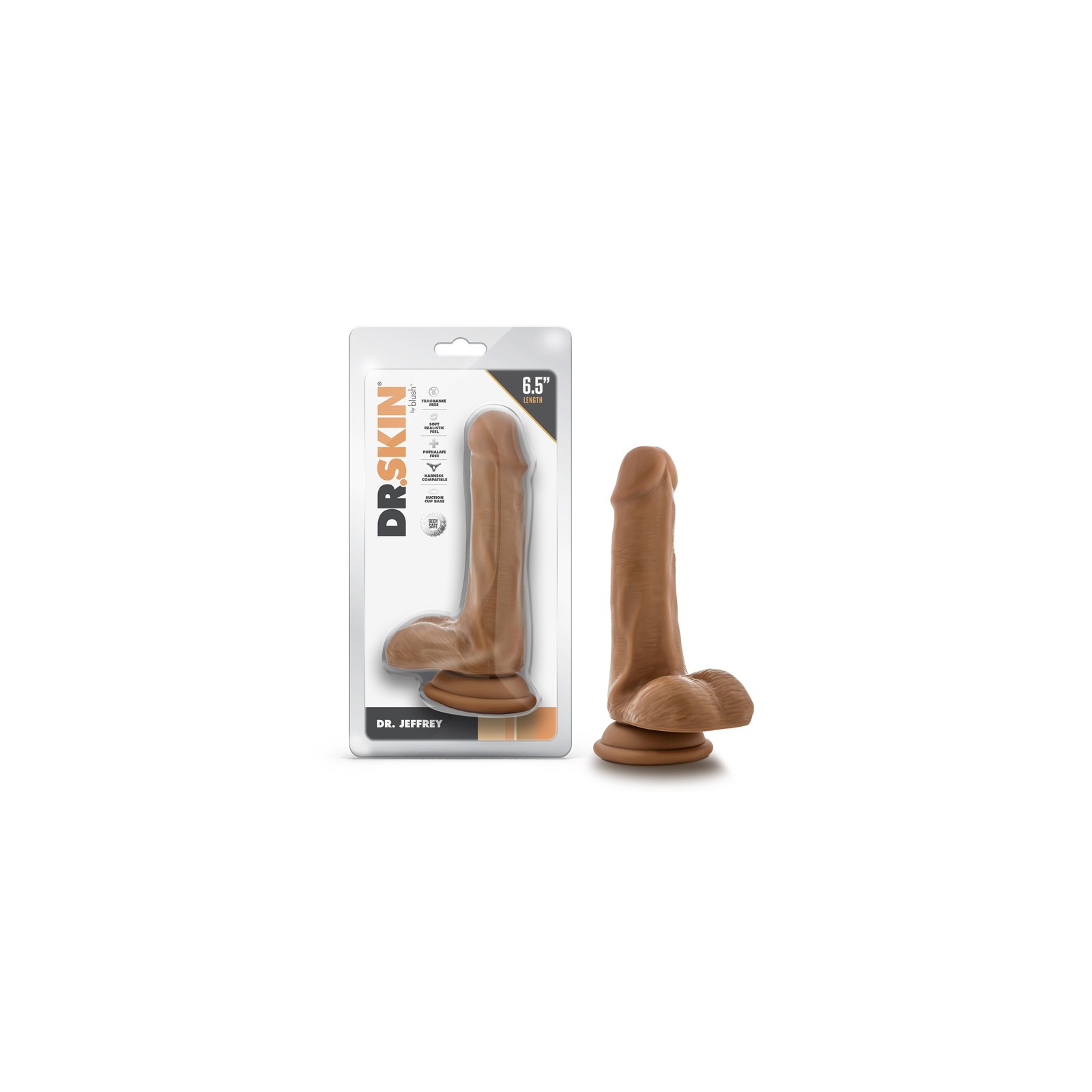 Dildo Dr. Skin Jeffrey con Testículos para Placer Realista