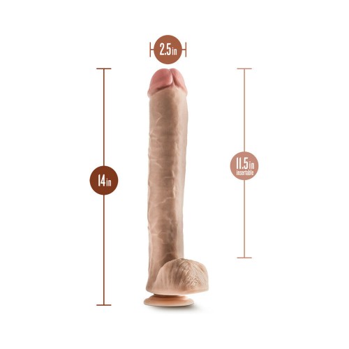 Dildo Dr. Skin Dr. Michael 14 in. con Bolas Beige