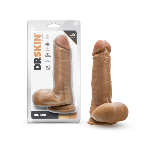 Dildo Dr. Paul de 7.25 in. con Bolas Tan