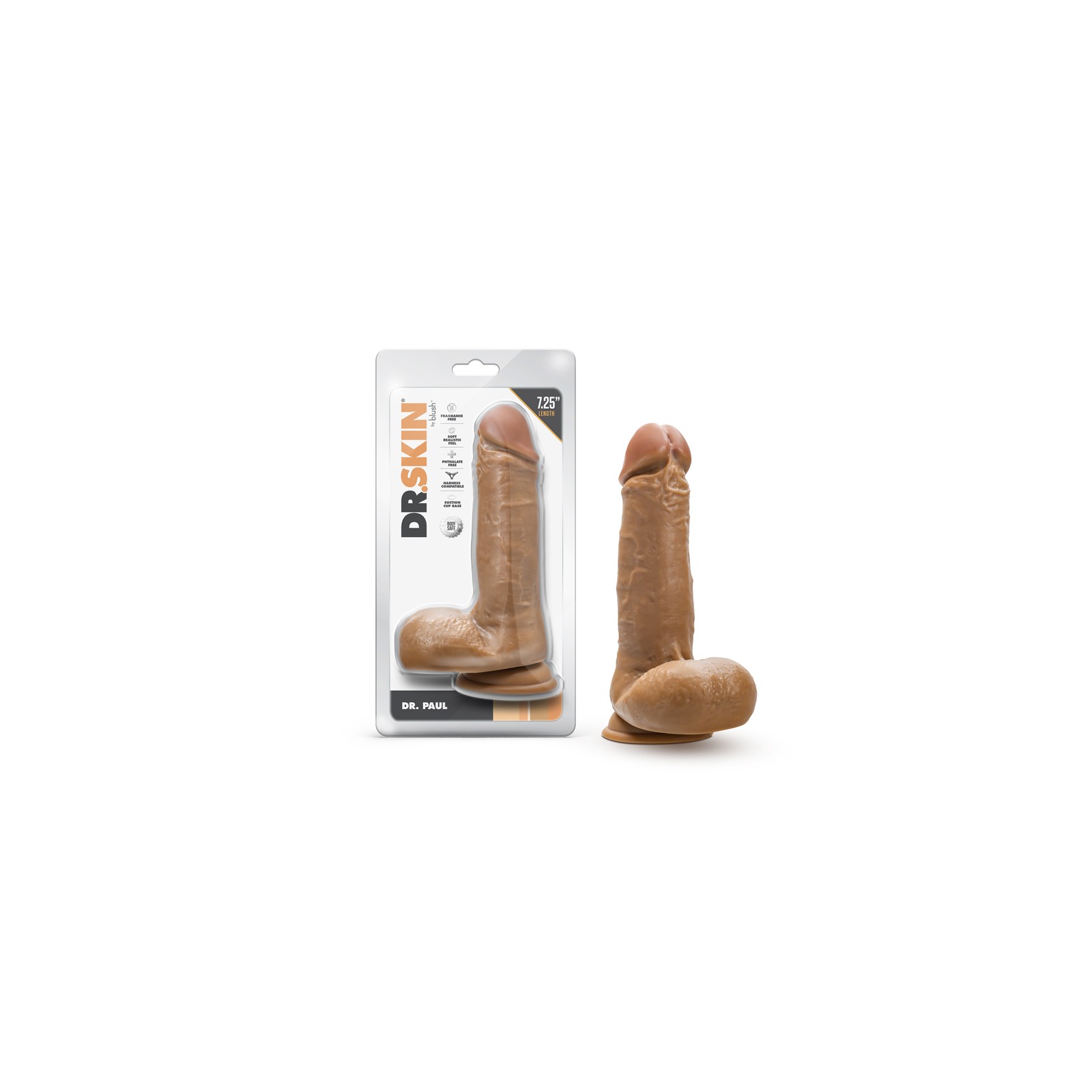 Dildo Dr. Paul de 7.25 in. con Bolas Tan