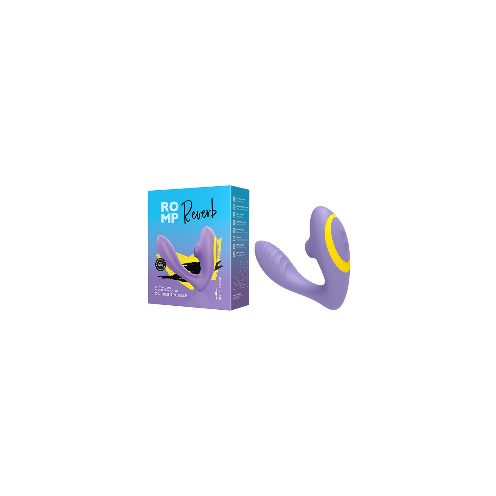 ROMP Reverb Rechargeable Clitoral G-Spot Stimulator Purple