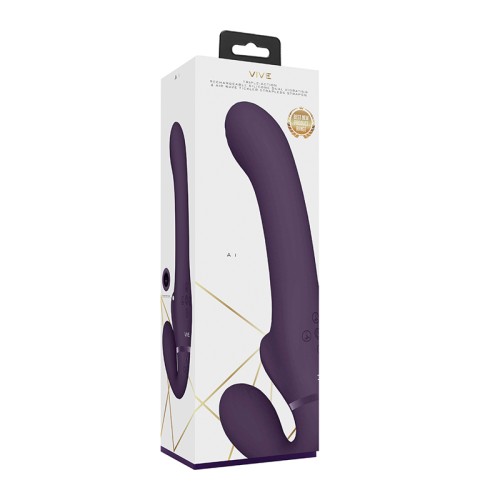 VIVE AI Rechargeable Dual Vibrating Strapless Strap-On