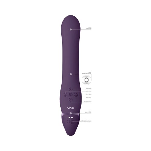 VIVE AI Rechargeable Dual Vibrating Strapless Strap-On