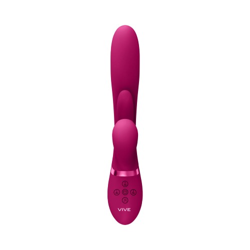 VIVE KURA Rechargeable G-Spot Vibrator Flapping Tongue Pink