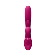 VIVE KURA Rechargeable G-Spot Vibrator Flapping Tongue Pink