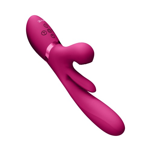 VIVE KURA Rechargeable G-Spot Vibrator Flapping Tongue Pink