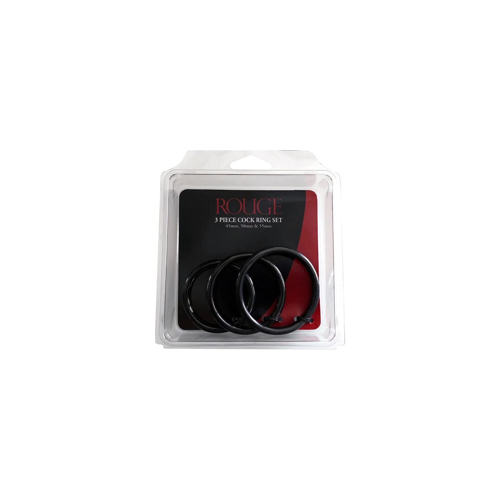 Set de Anillos para el Pene de Acero Inoxidable Rouge para Mejorar el Rendimiento