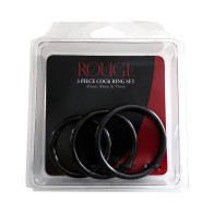 Rouge Stainless Steel Cock Ring Set for Enhanced Performance