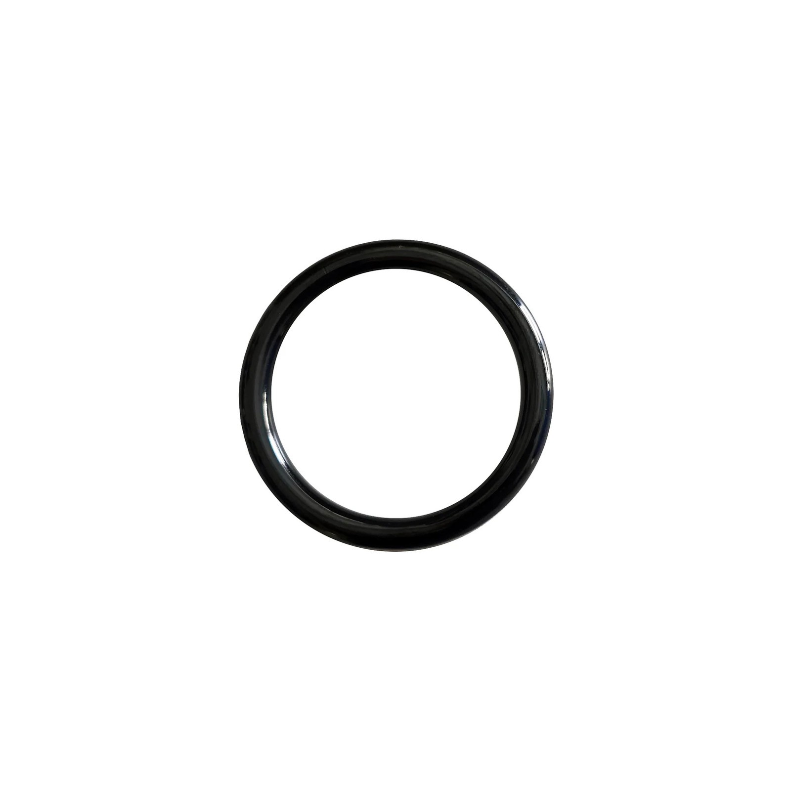 Rouge Stainless Steel Round Cock Ring - 45mm Black