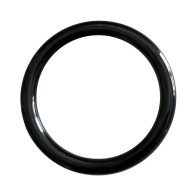 Rouge Stainless Steel Round Cock Ring - 45mm Black