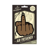 Wood Rocket Brown Middle Finger Air Freshener