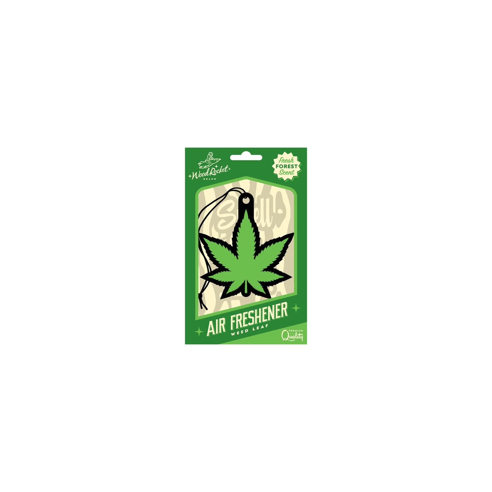 Wood Rocket Green Leaf Air Freshener - Fresh Forest Scent