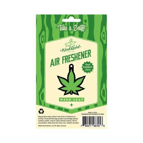 Wood Rocket Green Leaf Air Freshener - Fresh Forest Scent