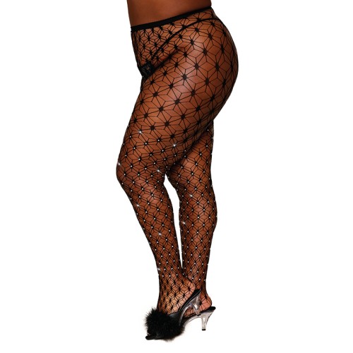 Dreamgirl Geometric Fence Net Pantyhose