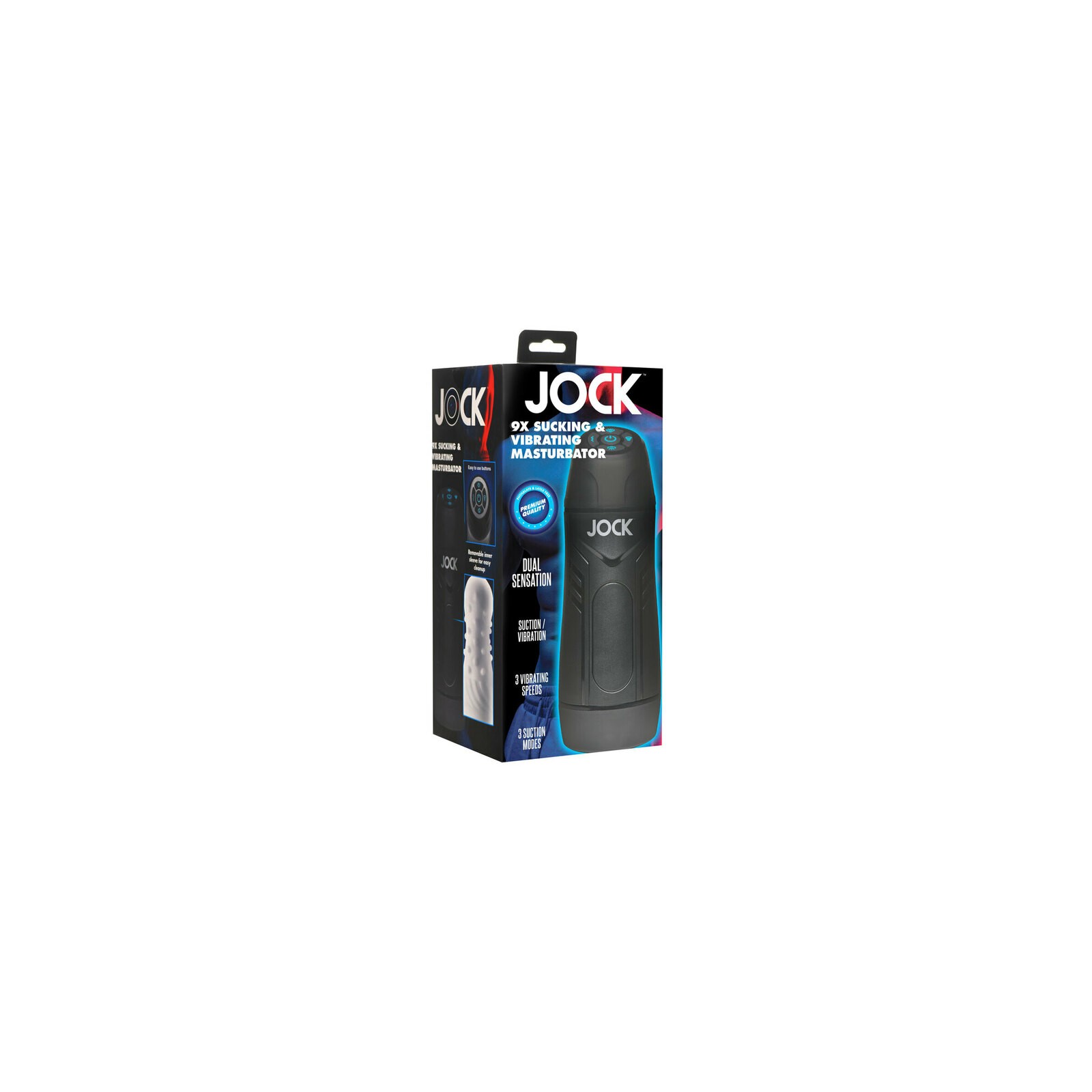 Jock 9X Masturbador Succionador y Vibrante Blanco