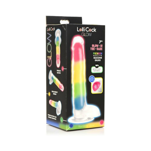 Lollicock Silicone Dildo with Balls 7 in.