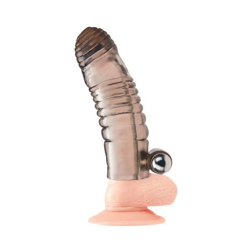 Blue Line 5.25 in Vibrating Penis Sleeve Extension