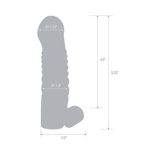 Blue Line 5.25 in Vibrating Penis Sleeve Extension