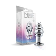 Nixie Ribbed Metal Butt Plug Small