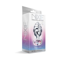 Nixie Large Ribbed Metal Butt Plug