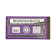 Bedroom Bucks Bondage IOUs for Couples