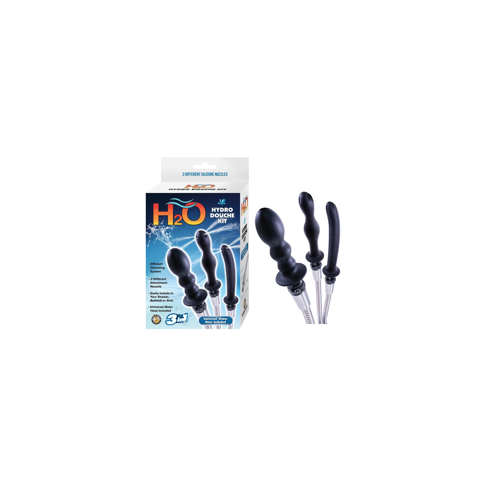 Kit de Enema H2O Hydro Douche para la Limpieza Placentera