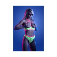 Fantasy Lingerie Glow Open Cup Bra & Panty for Flirtatious Nights