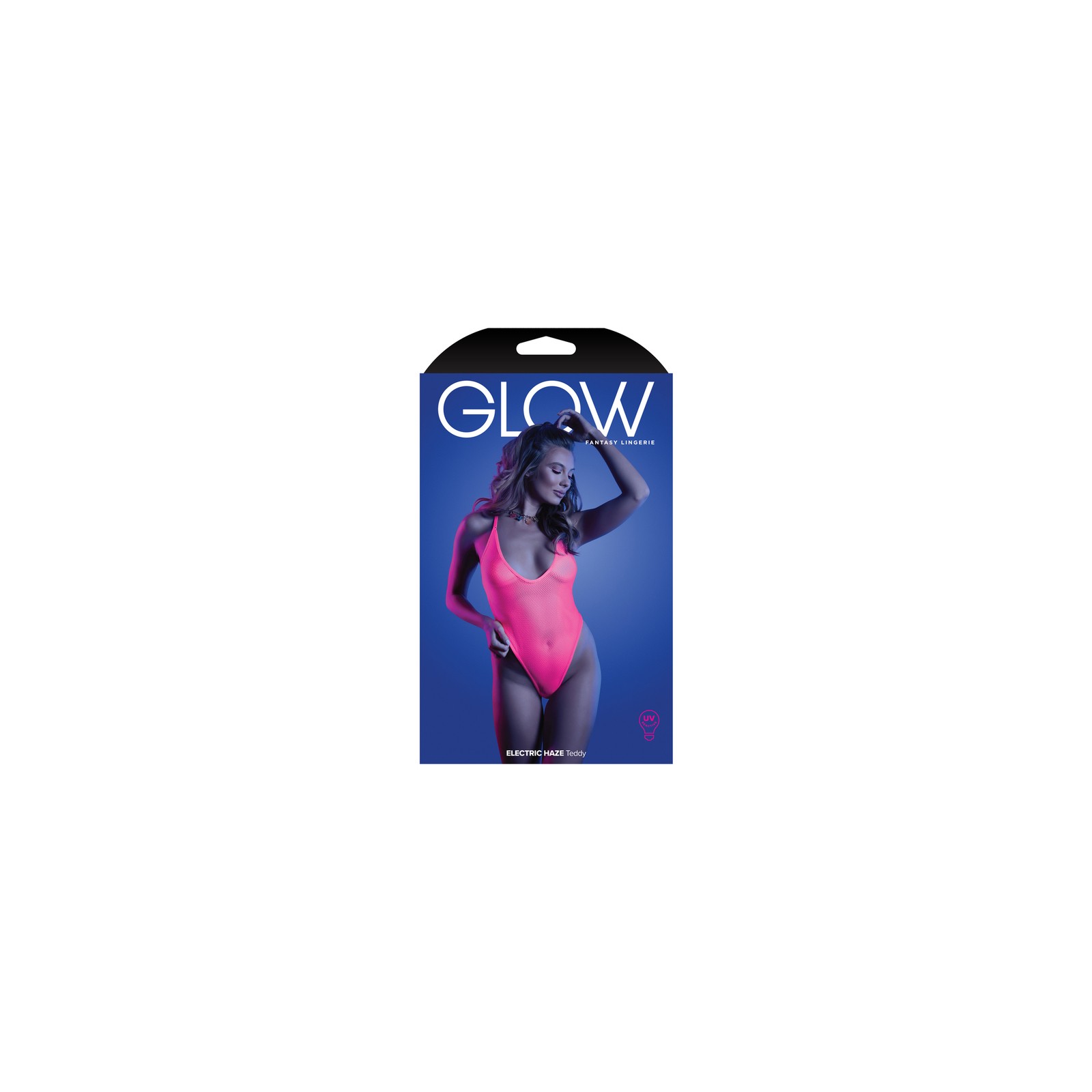 Fantasy Lingerie Glow Electric Haze Teddy Neon Pink