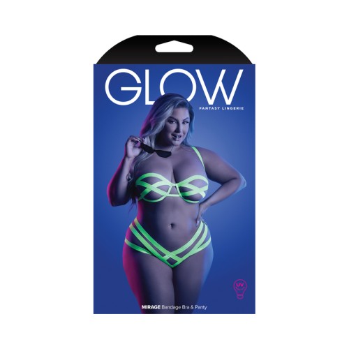 Glow Mirage Neon Lemon Bra and Panty Set