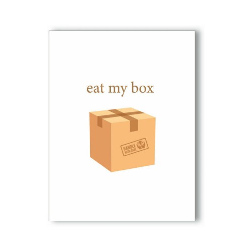 Tarjeta de Felicitación Cannabis Eat My Box