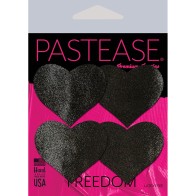 Pastease Petites Corazones Líquidos Pasties Negros 2-Pack