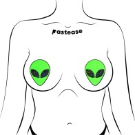 Pasties Alienígenas que Brillan en la Oscuridad Verde - Audaces y Juguetones