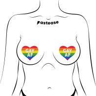 Pastease Corazones de Brillo 'Gay AF' - Pasties para Estilos Atrevidos