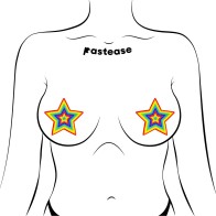 Pastease Glitter Pumping Star Pasties Rainbow