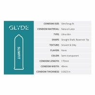 Condones Glyde Slimfit de Látex 36-Pack