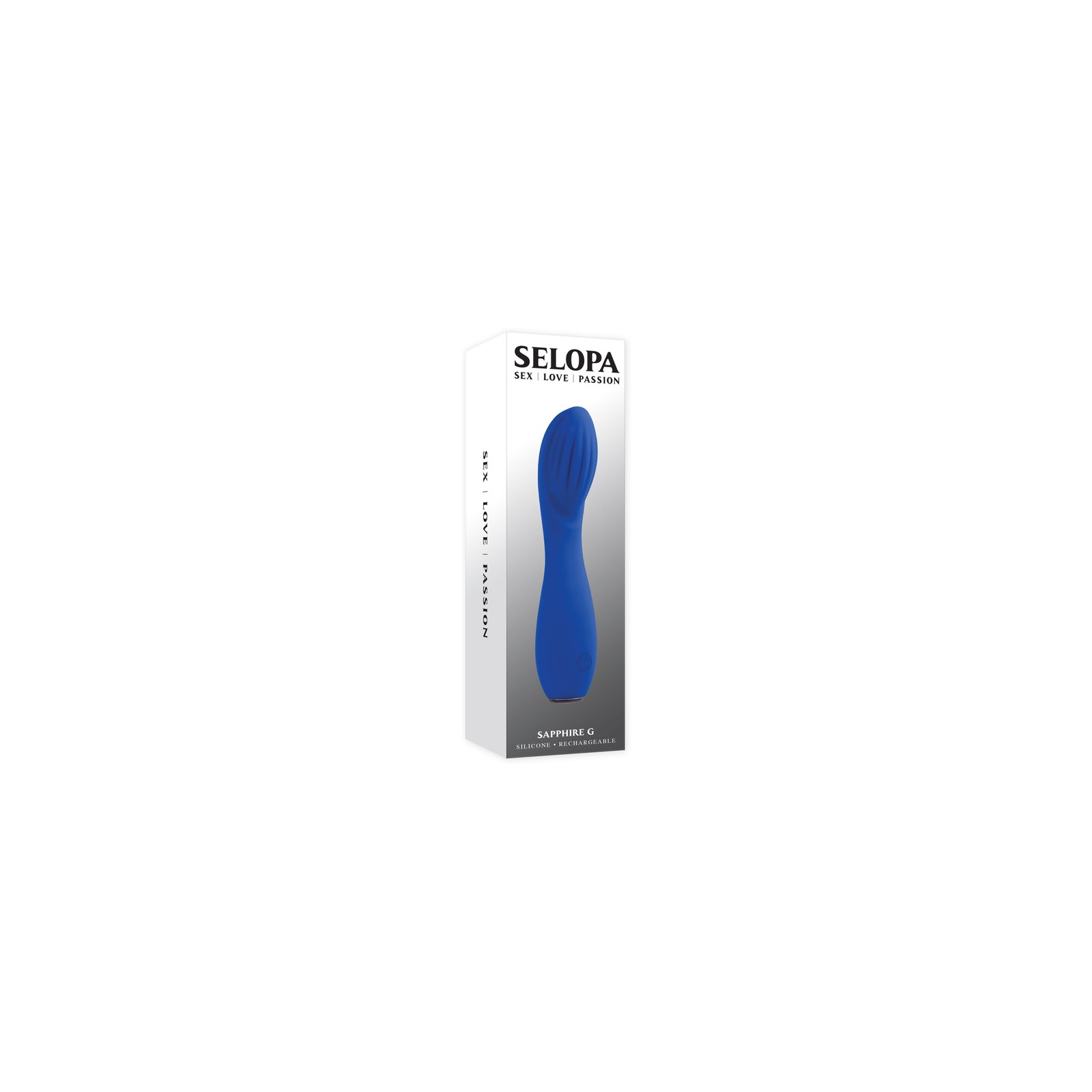 Vibrador Sapphire G Recargable de Silicona Azul - El Mejor Buscador de G-Spot