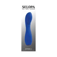 Vibrador Sapphire G Recargable de Silicona Azul - El Mejor Buscador de G-Spot