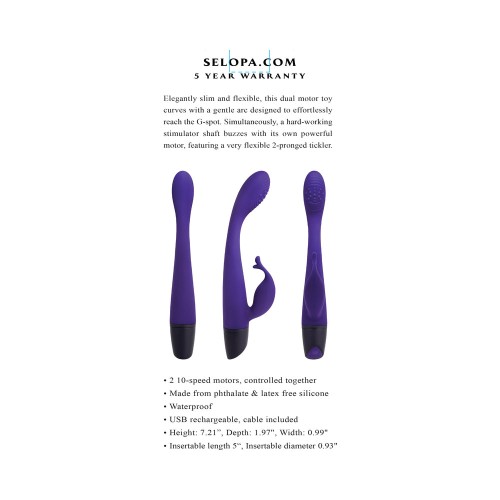 Selopa Plum Passion Recargable Dual Stim Silicona