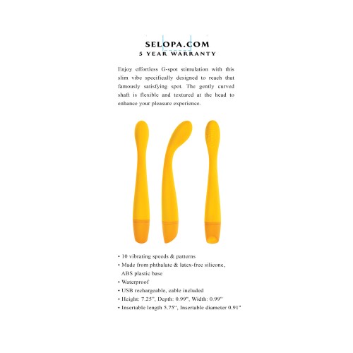 Vibrador Recargable Lemon Squeeze para el Punto G de Selopa