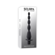 Selopa Vibrating Butt Beads Rechargeable Silicone Black